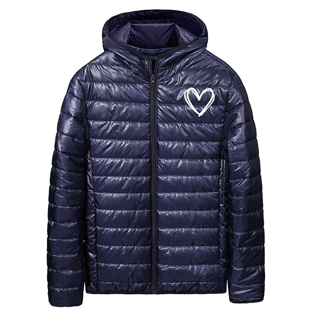 Mens Winter Coats Windproof Long Sleeve Hooded Jackets Casual Full Zip Up Down Hoodie 2025 Trendy Winter Outwear