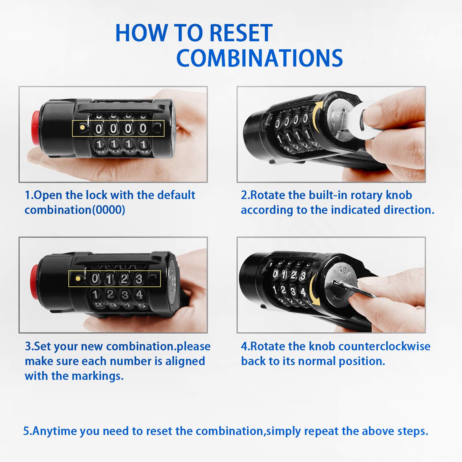 BIGLUFU Folding Bike Lock, Heavy Duty Alloy Steel Structure Foldable