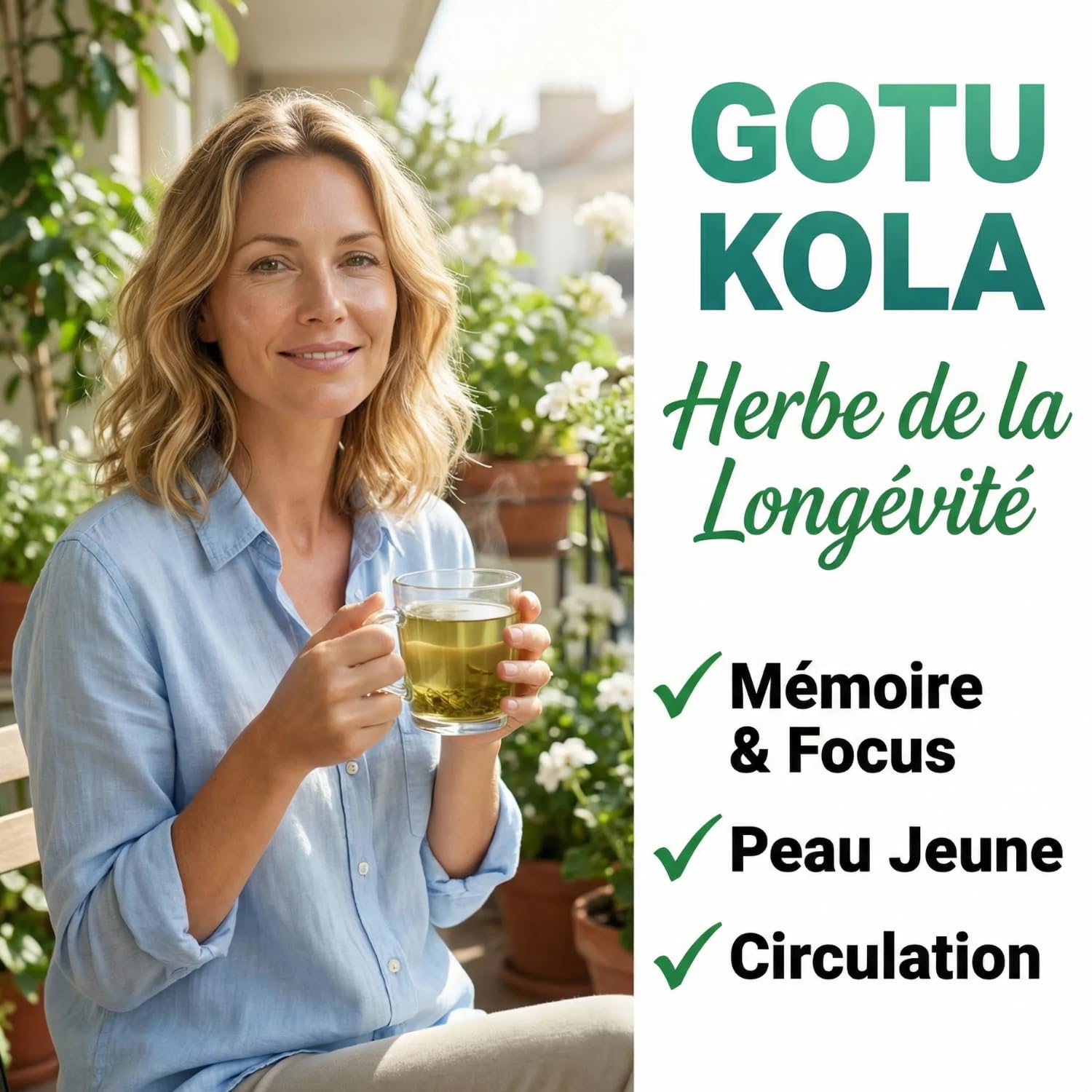 Gotu Kola Poudre Pure (Centella Asiatica) 100g | Booster Cerveau, Mémoire, Concentration | Anti- Âge, Stimule Collagène, Cicatrisant Peau | Circulation Sanguine, Stress | Herbe du Tigre Ayurvédique