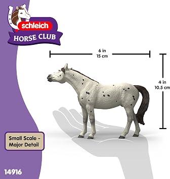Schleich Horse Club - Knabstrupper Gelding Figure - Realistic Horse Toys for Girls and Boys - Equestrian Imaginative Play Figurines - Kids Ages 5+ | 14916