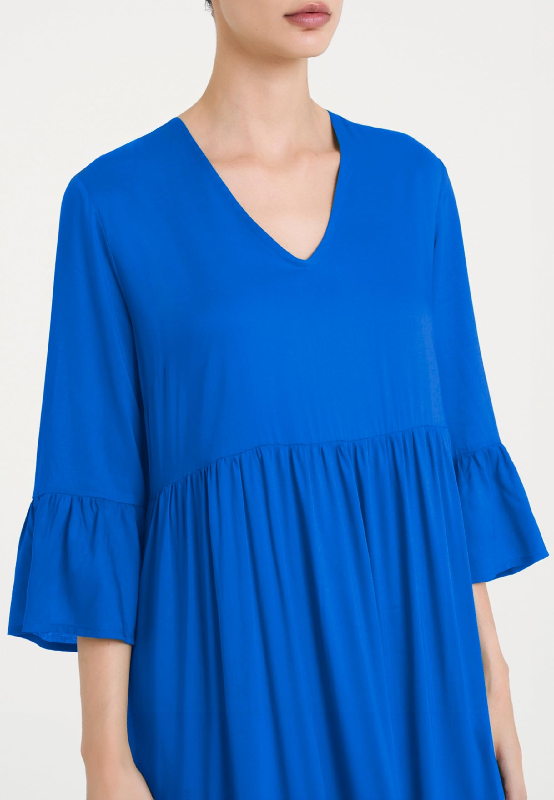 RAGNO Abito Donna Manica Tre Quarti 100% Viscosa Leggera DQ09DZ