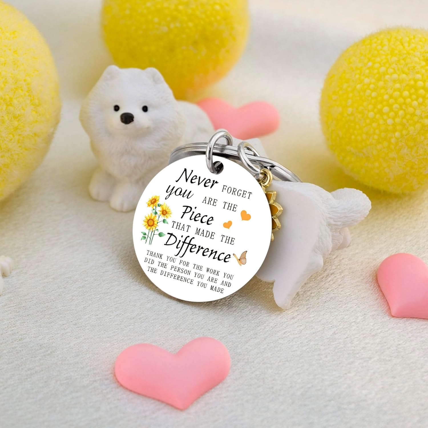 Thank You Gifts for Women Coworkers Retirement Gift for Woman Farewell Appreciation Gift for Teacher Nurse Mentor Sunflower Keychain Coworker Christmas Gifts Ideas - Image 3