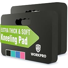 WORKPRO Extra Thick Kneeling Pad, 2-Pack, 17.5 x 11 x 1.5 in, Black | Soft NBR Foam Cushioning, Large Foam Kneeler Mat, For Gardening, Bathing Baby, Exercise, Workout Supplies