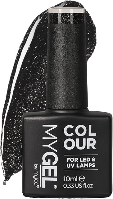 MYGEL by Mylee Nail Gel Polish 10ml [Once Upon a Night] UV/LED Soak-Off Nail Art Manicure Pedicure for Professional, Salon & Home Use [Fine Glitters Range] - Long Lasting & Easy to Apply