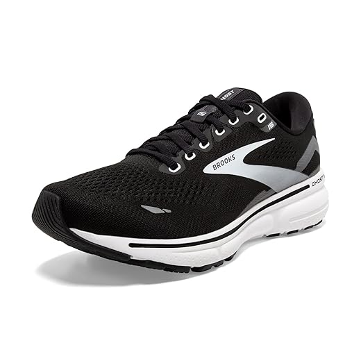 Brooks Women's Ghost 15 Neutral Running Shoe - Black/Blackened Pearl/White - 8.5 Medium