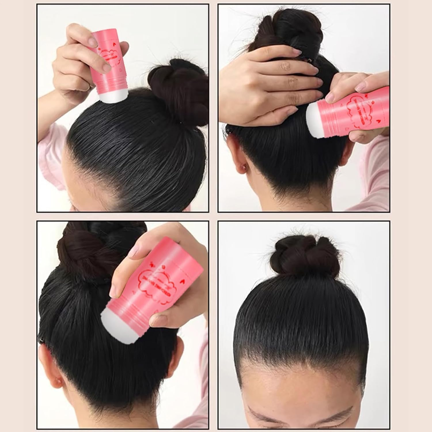 SWIREUK Hair Wax Stick Long Lasting Styling Non Greasy Bangs Women For Frizzy Hair Stick, Natural for Wigs, Broken Hair, Flying and Frizz Pink, 40g, Long-Lasting Styling, Pink (40GM, Unscented) 3