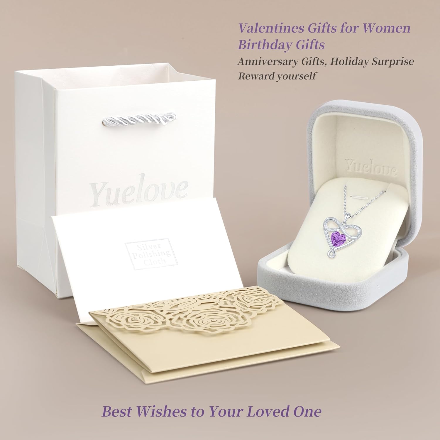 925 Sterling Silver Infinity Necklace - Exquisite Silver Jewelry for Women, Love Heart Necklace for Birthday, Anniversary, Valentine’s Day - Ideal Gift for Girlfriend, Wife, Mom, or Her