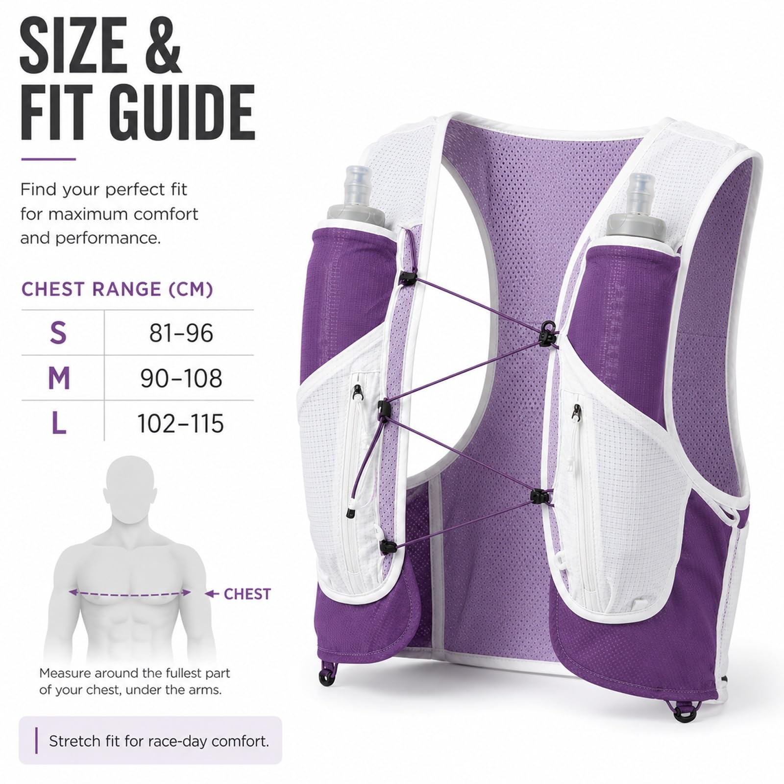 Chaleco Mochila Hidratación Trail 6L Maratón Senderismo Ciclismo