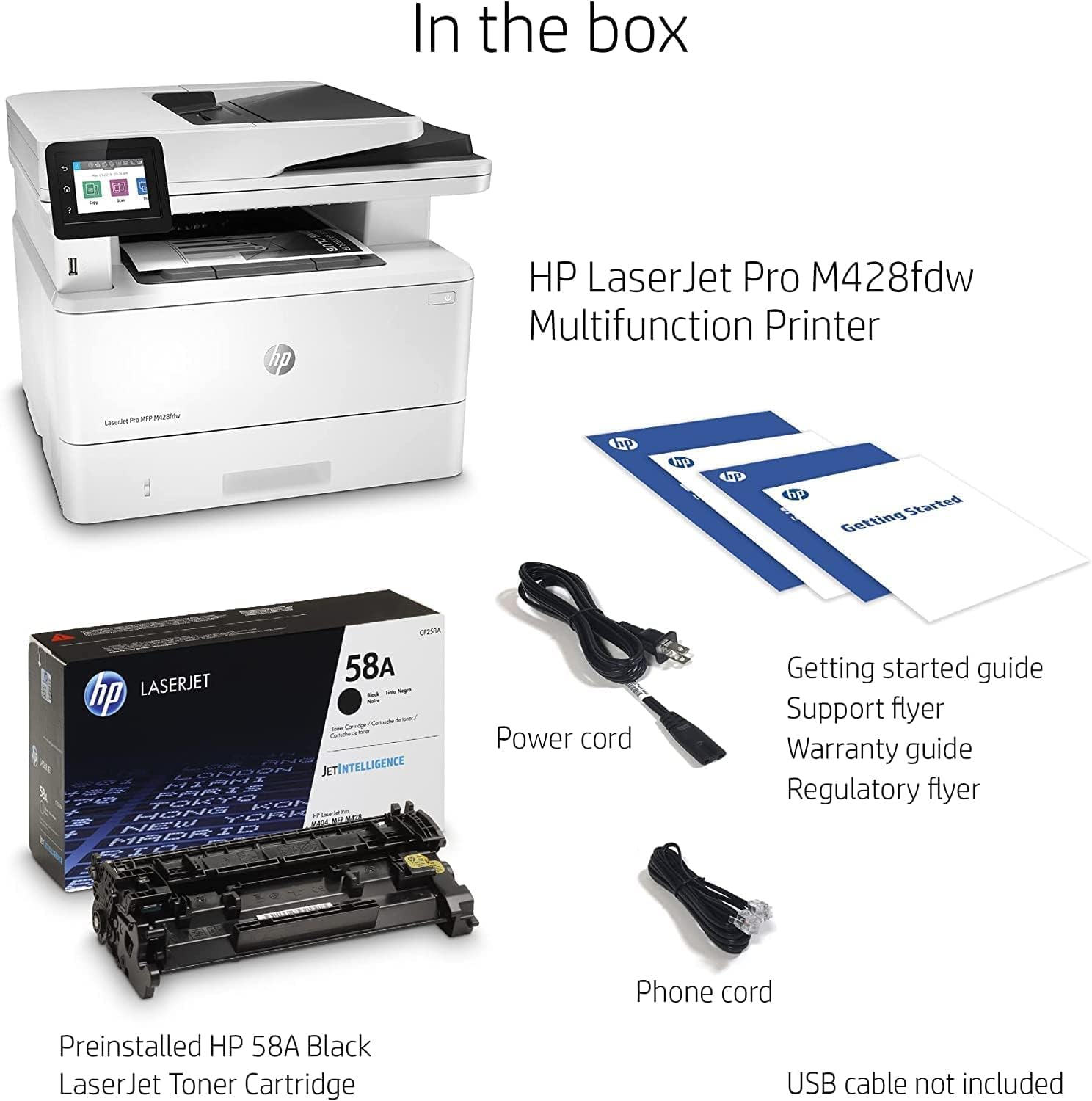 HP Laserjet Pro MFP M428fdw Wireless Monochrome All-in-One Laser