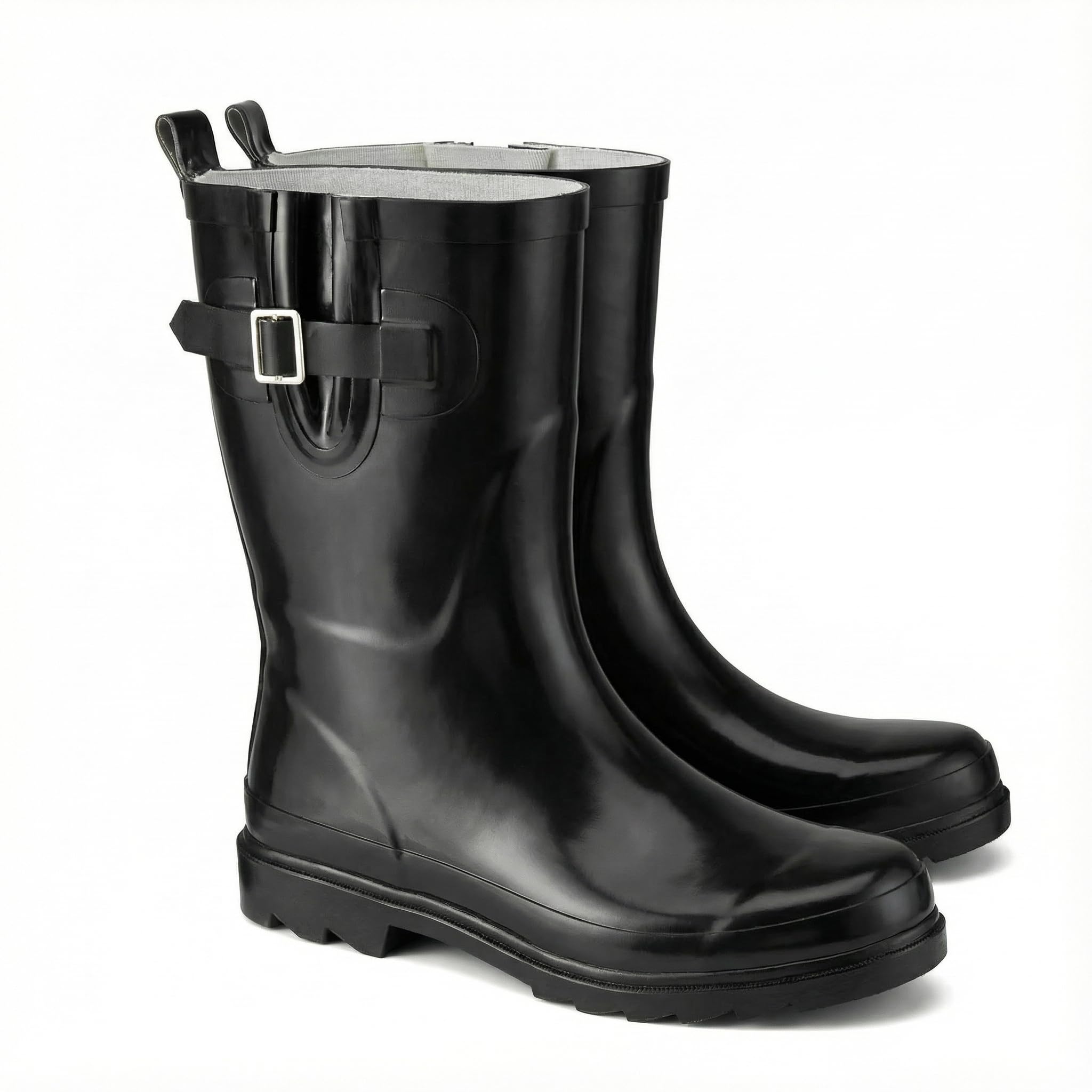 Rubber Mid-Calf Rain Boots for Women, Waterproof Insulated Anti-Slip Mud Boots, Cute Fashion Chelsea Garden Boots For Adult-image-44