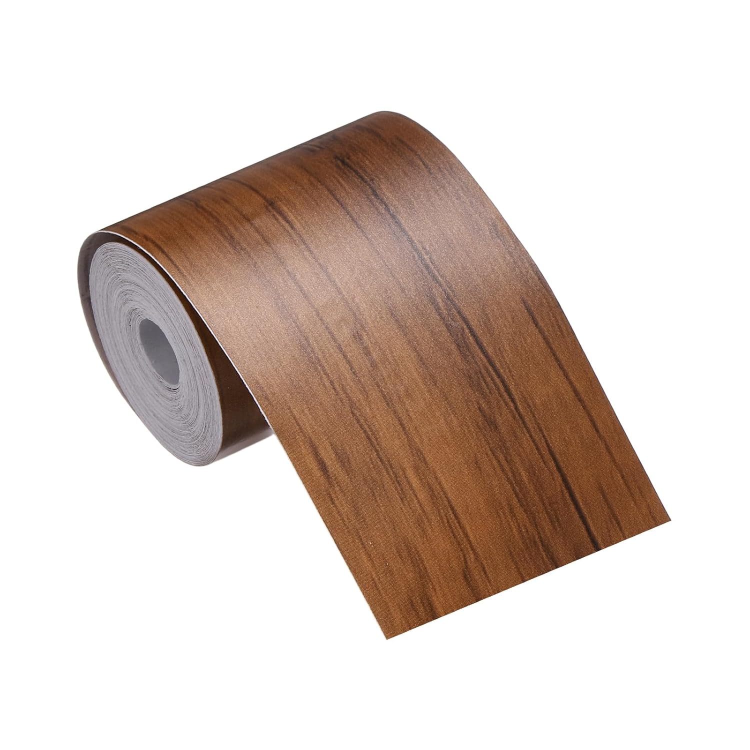 MECCANIXITY Wood Grain Repair Tape, 2 Inch x 33 Feet Self Adhesive Wood Grain Tape Multi-Purpose Wallpaper Border Trim for Furniture Floors Windows Doors Tables Home, Light Gray