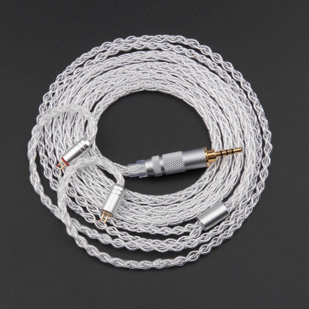 リケーブル可能イヤホン シルバー 約1.2m Amazon | 【KBEAR 4913】2pin 4.4mmリケーブル イヤホンリ