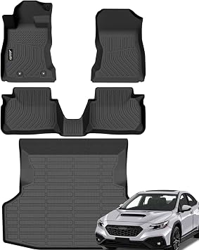 Floor Mats for Subaru WRX 2022-2026 & 2024-2026 WRX TR | All Weather Floor Liner Cargo Mat Custom Car Mat Automotive Full set Accessories, waterproof high edge anti-slip design