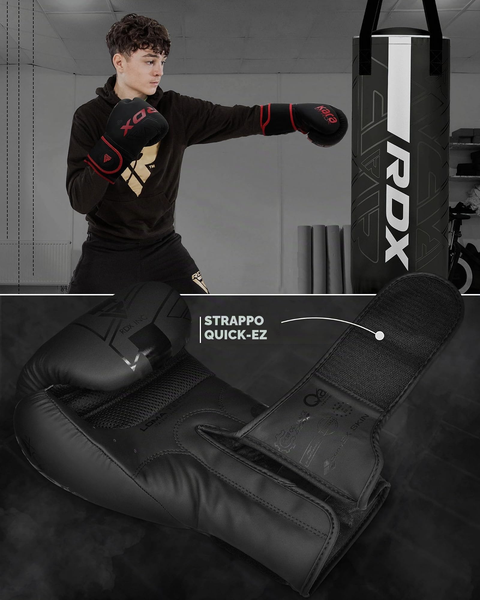 RDX Gioventù Sacco da Boxe 2ft,Riempito Junior KARA Pelle di Maya Sacchi Pugilato per Muay Thai, Sparring, Kickboxing Allenamento, Arti Marziali, MMA