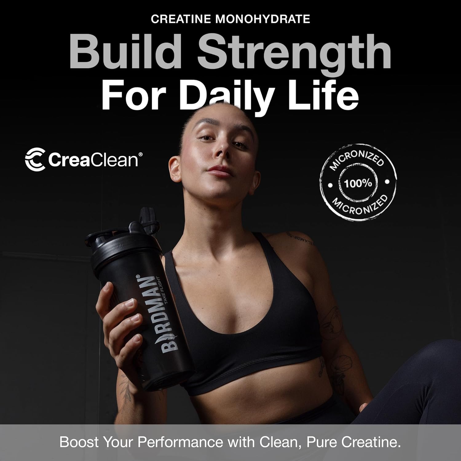 BIRDMAN Micronized Creatine Monohydrate Powder, Muscle Recovery, Caffeine Free, Creatine Pre Workout, Vegan, Post Workout, Gluten Free, Sugar Free | 80 Servings (5 Grams Each) | 0.8lb - Image 2