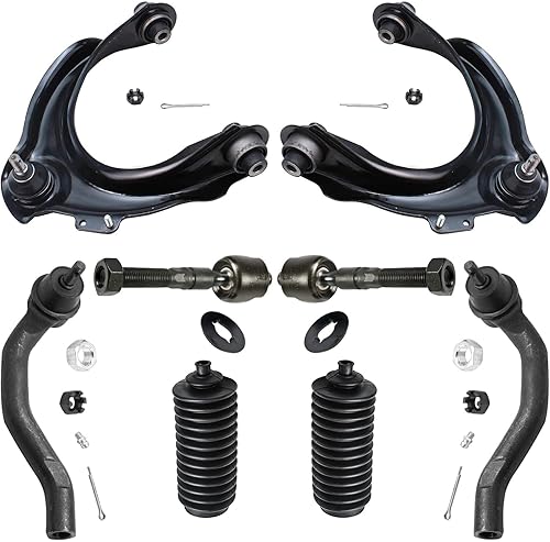 Miniatura 1288 de Detroit Axle - Kit de brazos de control de extremo delantero RWD para Dodge Ram 03-06 2500 3500, 2 brazos de control superior con rótula 2 varillas