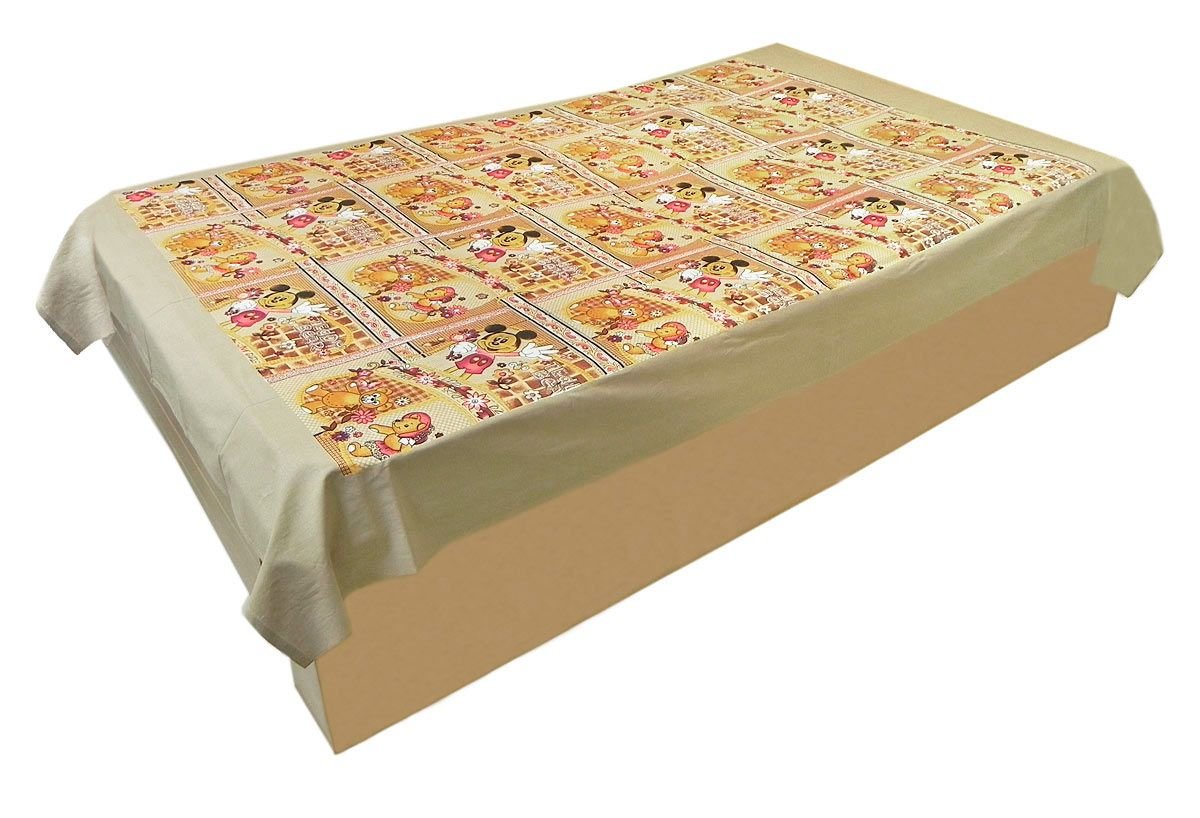 DollsofIndia Teddy Bear Print on Colorful Cotton Single Bedspread - 84 x 60 inches (LX66)-image-42