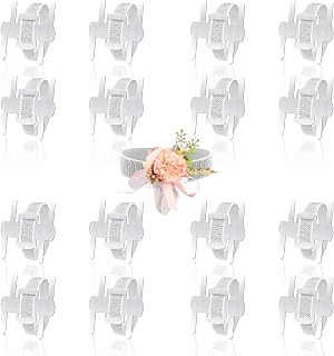 Silver Corsage Wristlet Band, Elastic Wrist Corsage Bracelets Bands for Women, Stretch Aluminum DIY Handmade Prom Flower Supplies Accessories for Wedding Party
