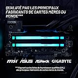 Kingston FURY Beast Noir RGB 32Go (2x16Go) 6000MT/s DDR5 CL30 DIMM Mémoire pour PC de Gamer Kit de 2 AMD EXPO/ Intel XMP - KF560C30BBEAK2-32 - 3