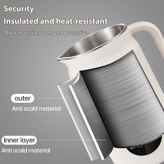 Irishom Nut Milk Machine, Automatic Plant Milk Maker for Homemade Almond, Oat, Soy, with 8H Keep Warm Function, Vegan & Dairy-Free (White)