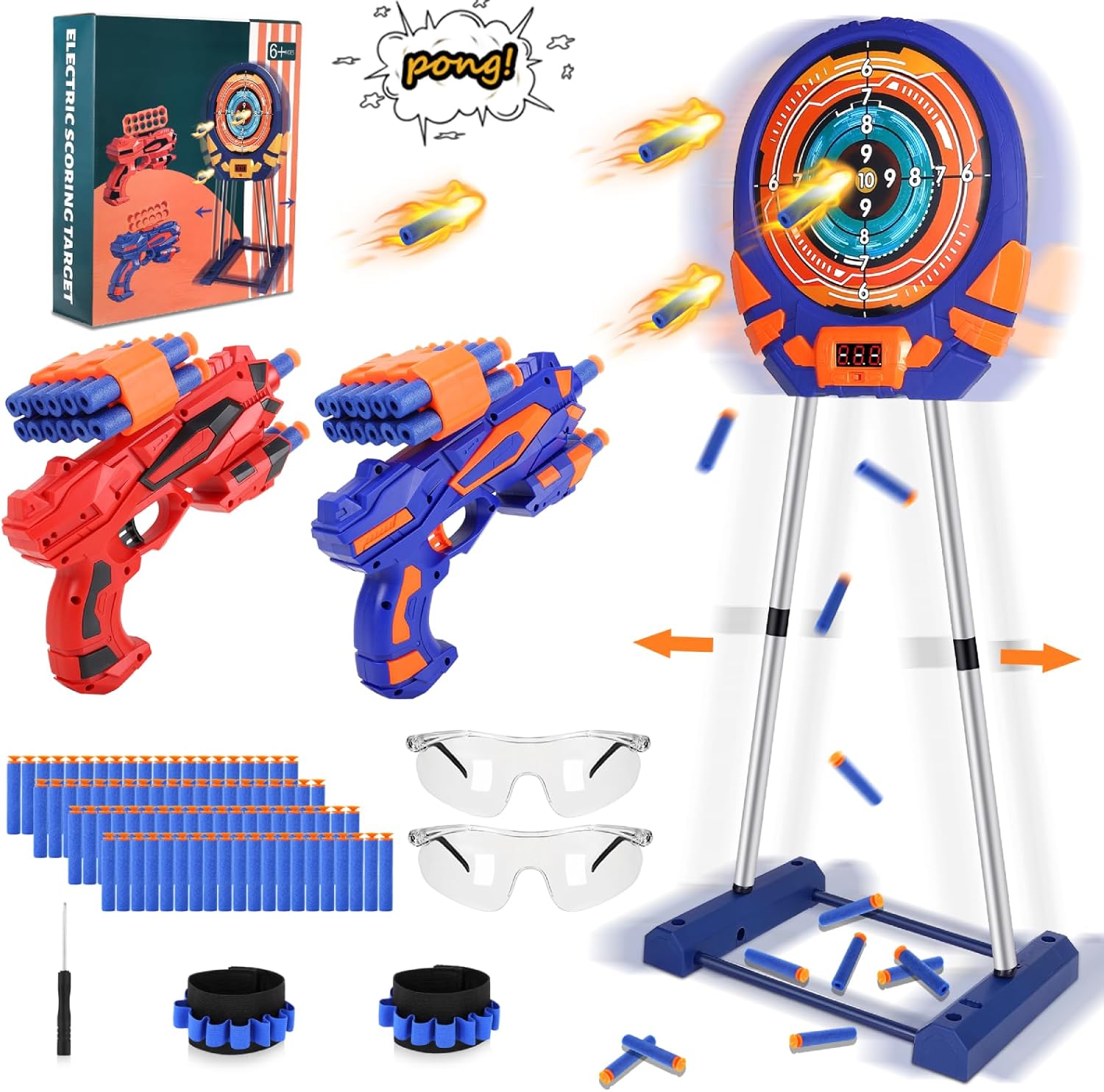 Shooting Moving Target for Nerf w/Toy Guns and Foam Darts