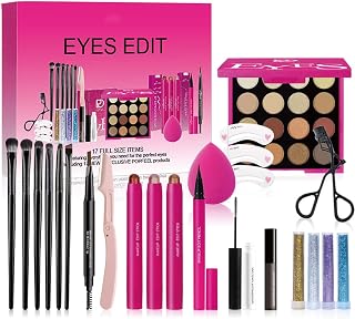 Makeup Set, 13 Pieces Makeup Gift Set, All in One Makeup Set for Women Girls, Makeup Set with Eyeliner, Eyeshadow Palette and Mascara, Perfect Gift Starter Cosmetics Set