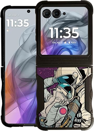 Miniatura 9 de CasesOnDeck GripArmor Shield Slim Heavy Duty Case Negro Mate: Compatible con Motorola Motorola RAZR (solo 2024) / Moto RAZR 2024 (controlador retro)