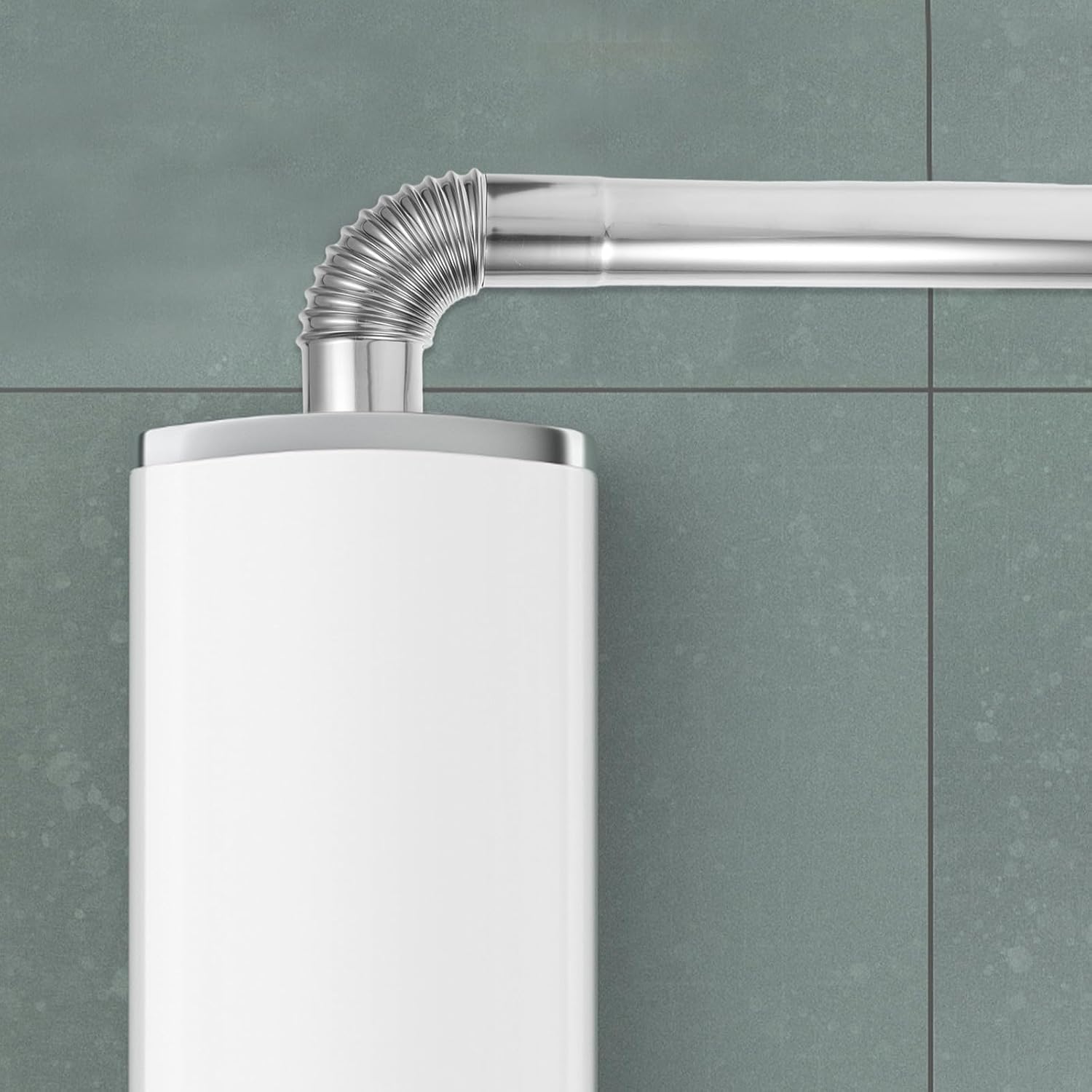 Cabilock 4pcs Stove Pipe: Heavy-Duty Stainless Steel Chimney Pipe with Elbow Connectors for Wood Stove Water Heater Boiler - Ventilation Tube for Residential and Commercial Spaces