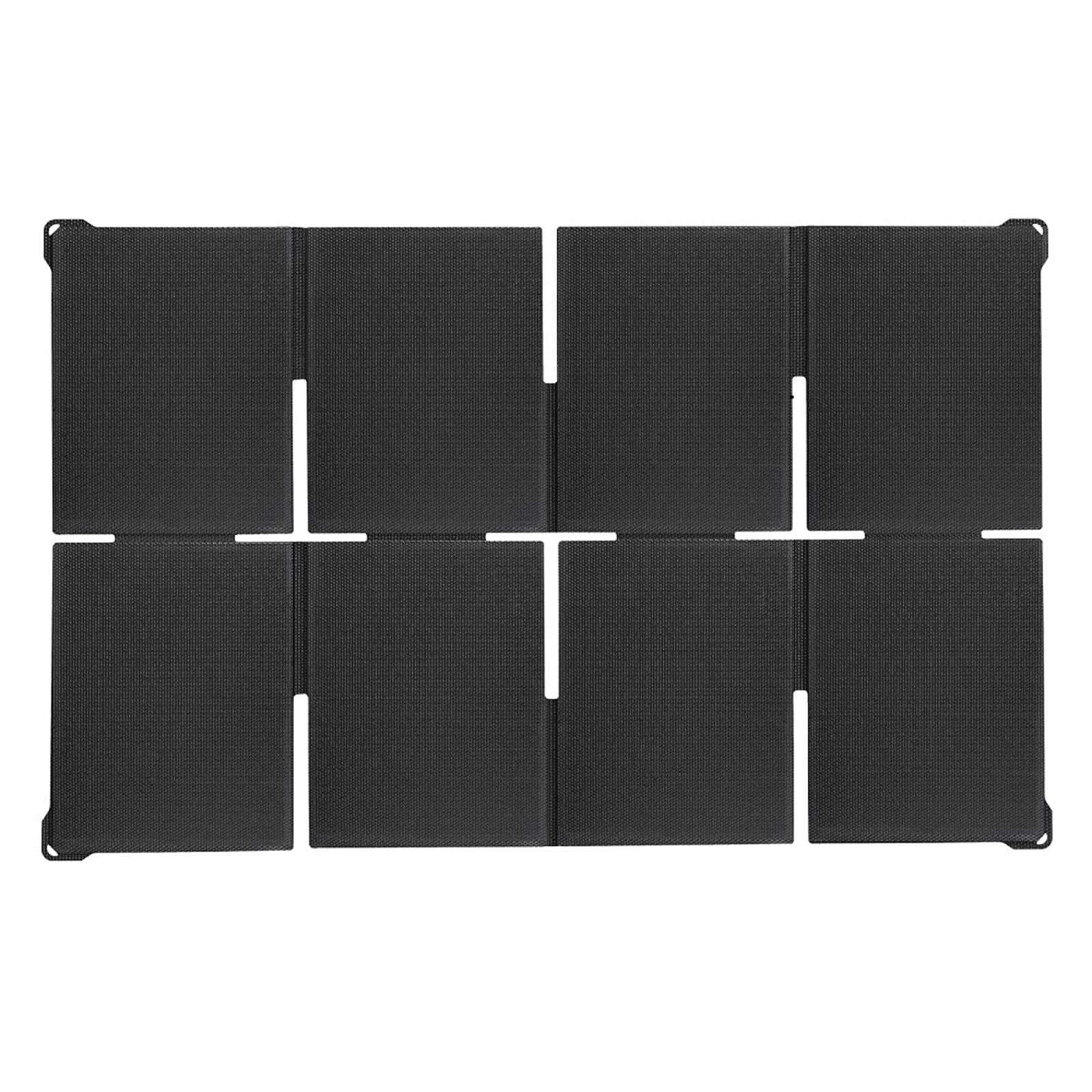 Lekka składana ładowarka solarna z portami USB-A i USB-C, elastyczny panel zasilany słońcem, 8 składanych paneli zasilanych słońcem, do elektrowni, telefonu, na kemping, wędrówki