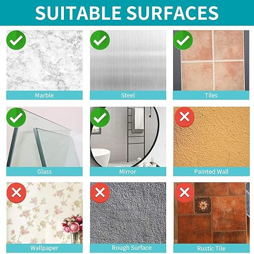 Miniatura 8 de No-Drill - Dispensador de jabón de pared de 16.9 fl oz para baño y cocina, dispensador de champú y acondicionador, sin taladro, con adhesivo