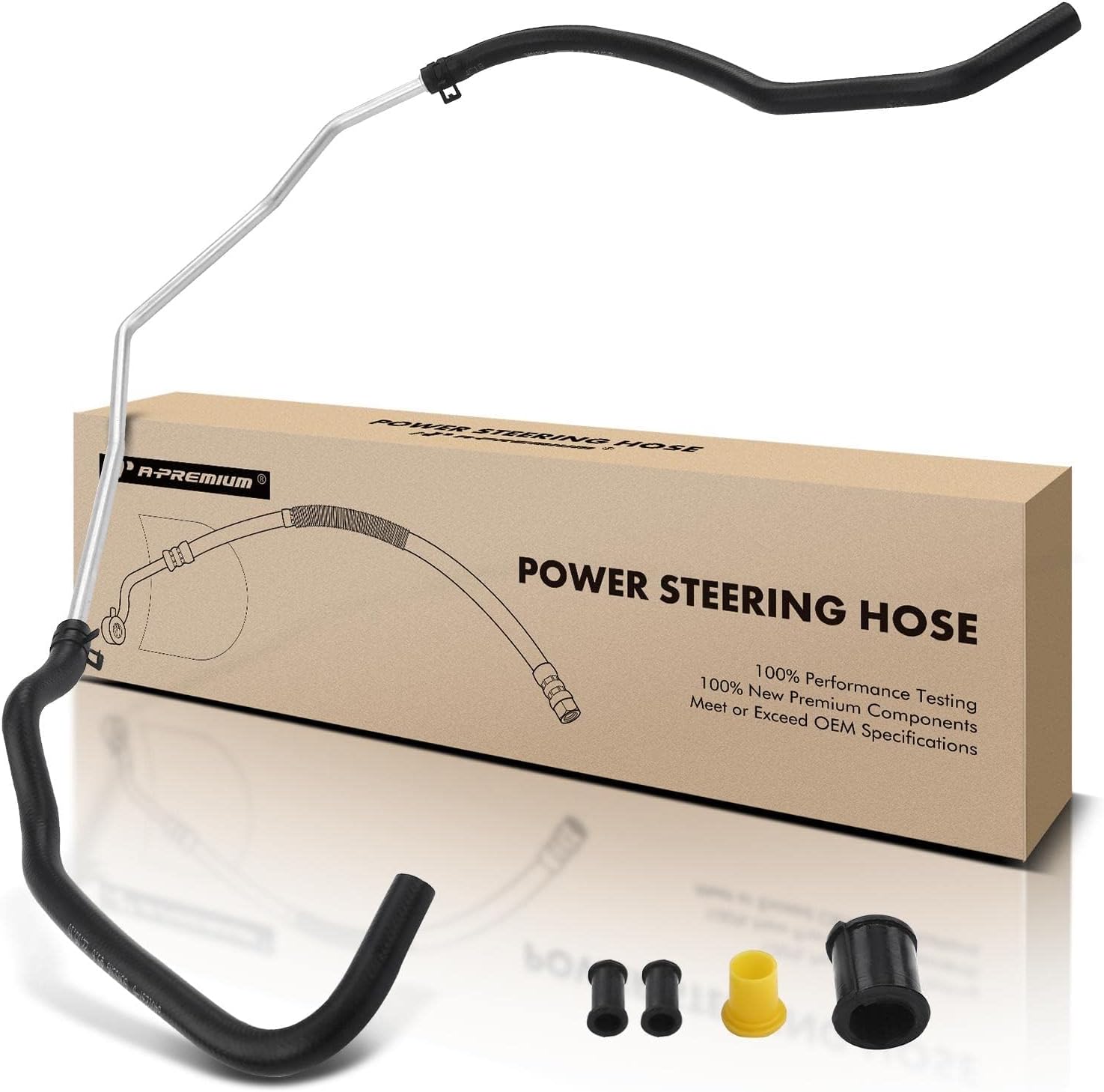 A-Premium Power Steering Return Hose Line Assembly Compatible with Toyota 4Runner 2003-2009, FJ Cruiser 2007-2009, 4.0L, Rack/Gear To Reservoir