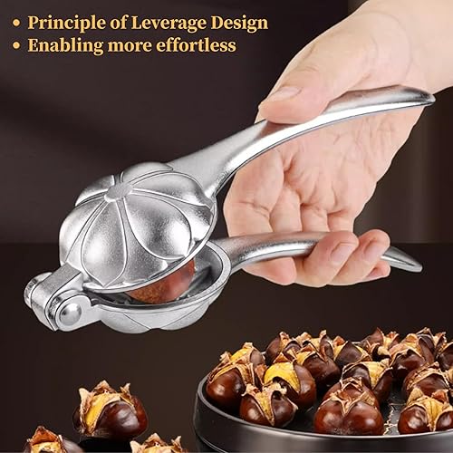 Miniatura 3 de Herramienta de corte de castañas, galleta de nueces con hoja de acero inoxidable 304, pelador y descascarador de castañas de aleación de aluminio