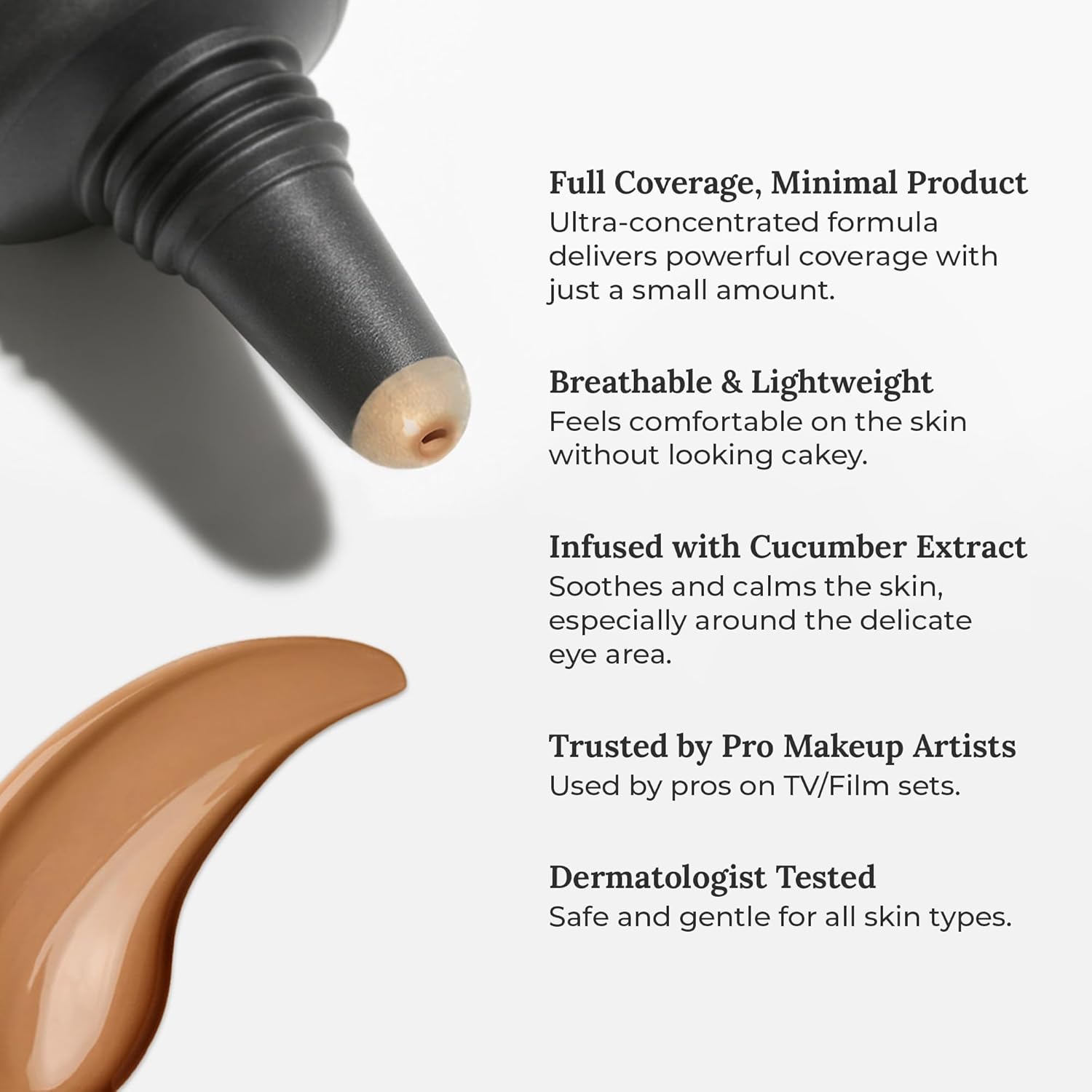 AmazingCosmetics Amazing Concealer, Full Coverage with Pin Dot Amounts, Long Wear Concealer Makeup for Undereye Dark Circles, Blemishes and Spots, Color Correcting, Skin- Like Finish - Image 3