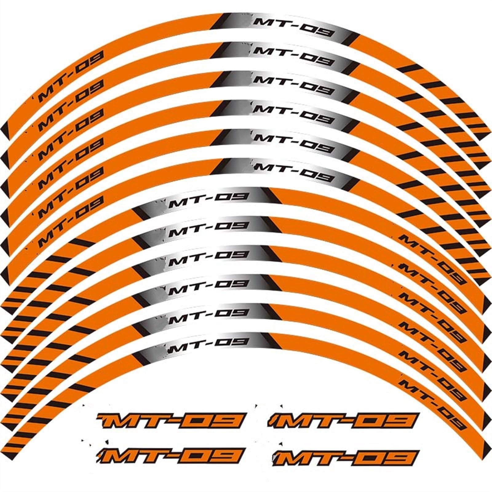 Motorcycles Reflective Sticker Wheel Stickers for Yamaha Tracer 700 900 850 MT07 MT09 MT-07 MT-09(Color16)