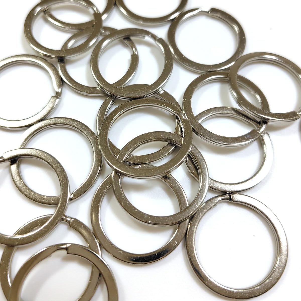 Amazon.co.jp: 二重リング 内径20mm 外径25mm 平型 シルバー 丸カン