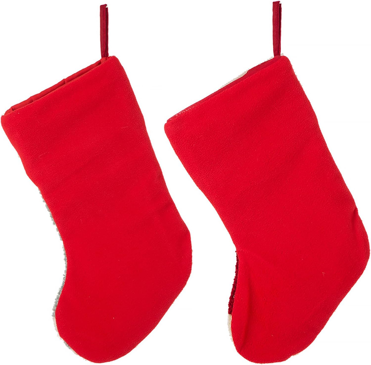 Glitzhome Hooked Christmas Pets Stockings, Set of 2 Cat and Dog Design Holiday Decor, 10.25 Inch Handmade Acrylic Festive Fireplace Mantel Decorations for Family