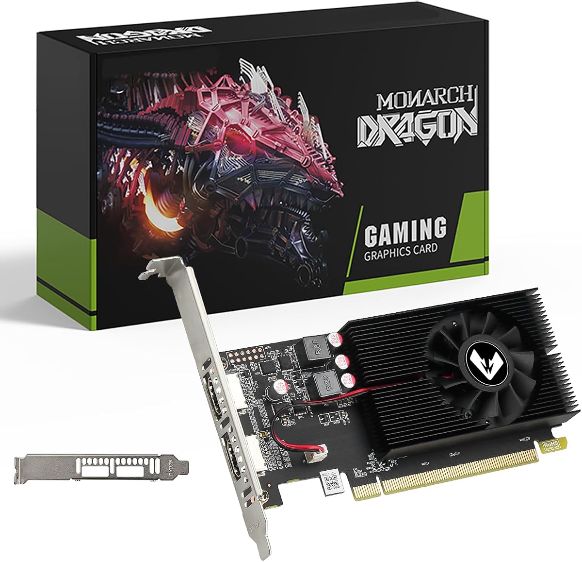 AMD Radeon R5 230 2GB GDDR3 Low Profile Graphics Card 2*HDMI Port | 64-Bit 160SP PCIe x16 GPU, Singge Fan Cooling, Designed for Office Work, Supports Windows 10/8/7, RHEL, Ubuntu/Linux Systems