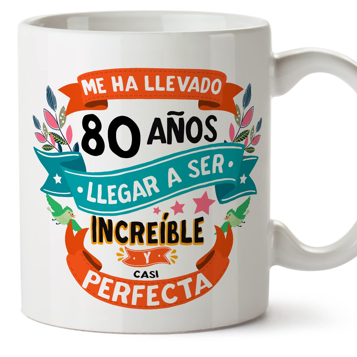 MUGFFINS Taza 80 Cumpleaños - "Me ha llevado 80 años llegar a ser increíble y casi perfecto - Regalos Desayuno Feliz Cumpleaños — view 50