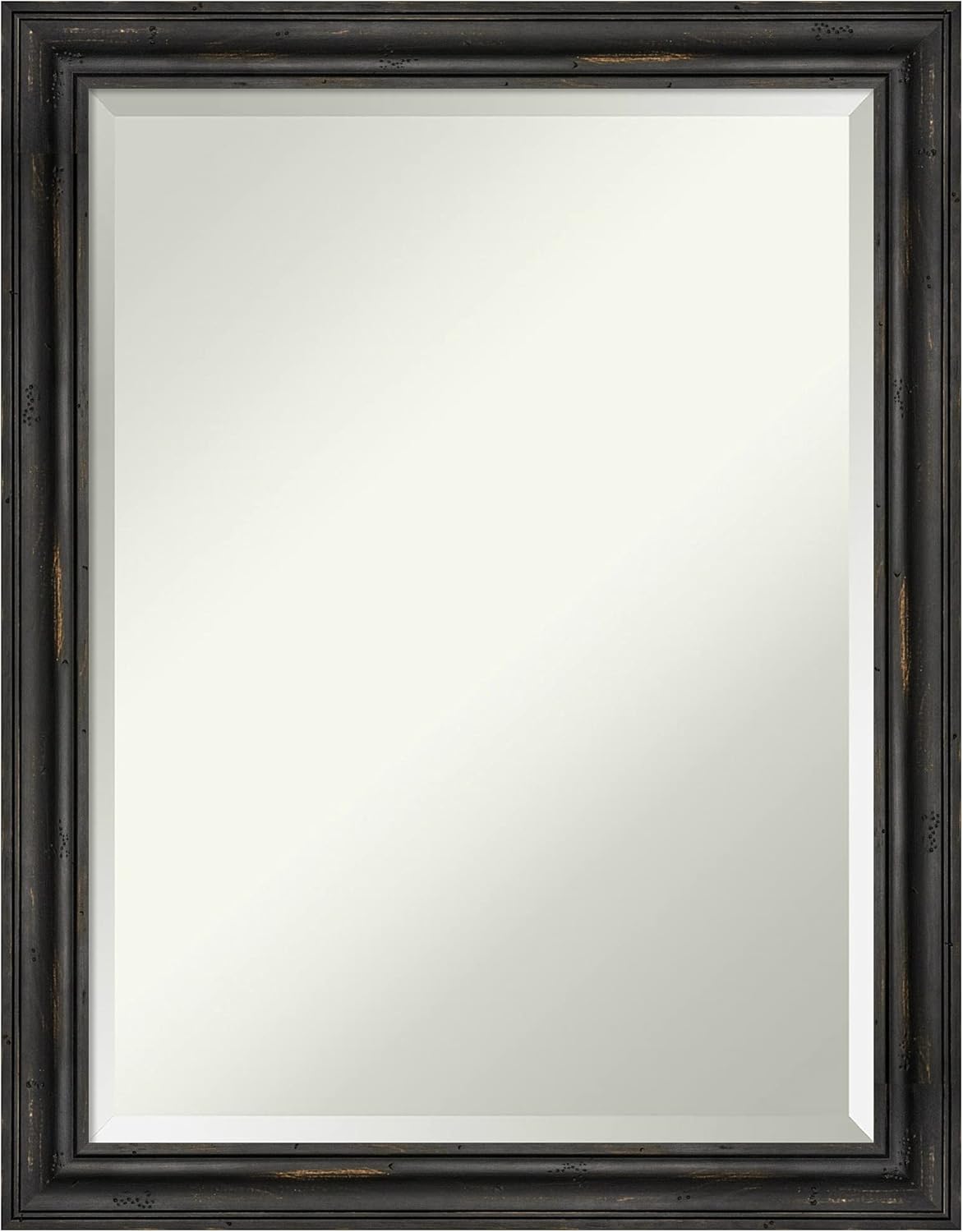 Amanti Art Bathroom Mirror for Over Sink, Vanity Mirror, Wood Frame, Hangs Horizonally and Vertically, Bathroom Wall Decor, Beveled Edge