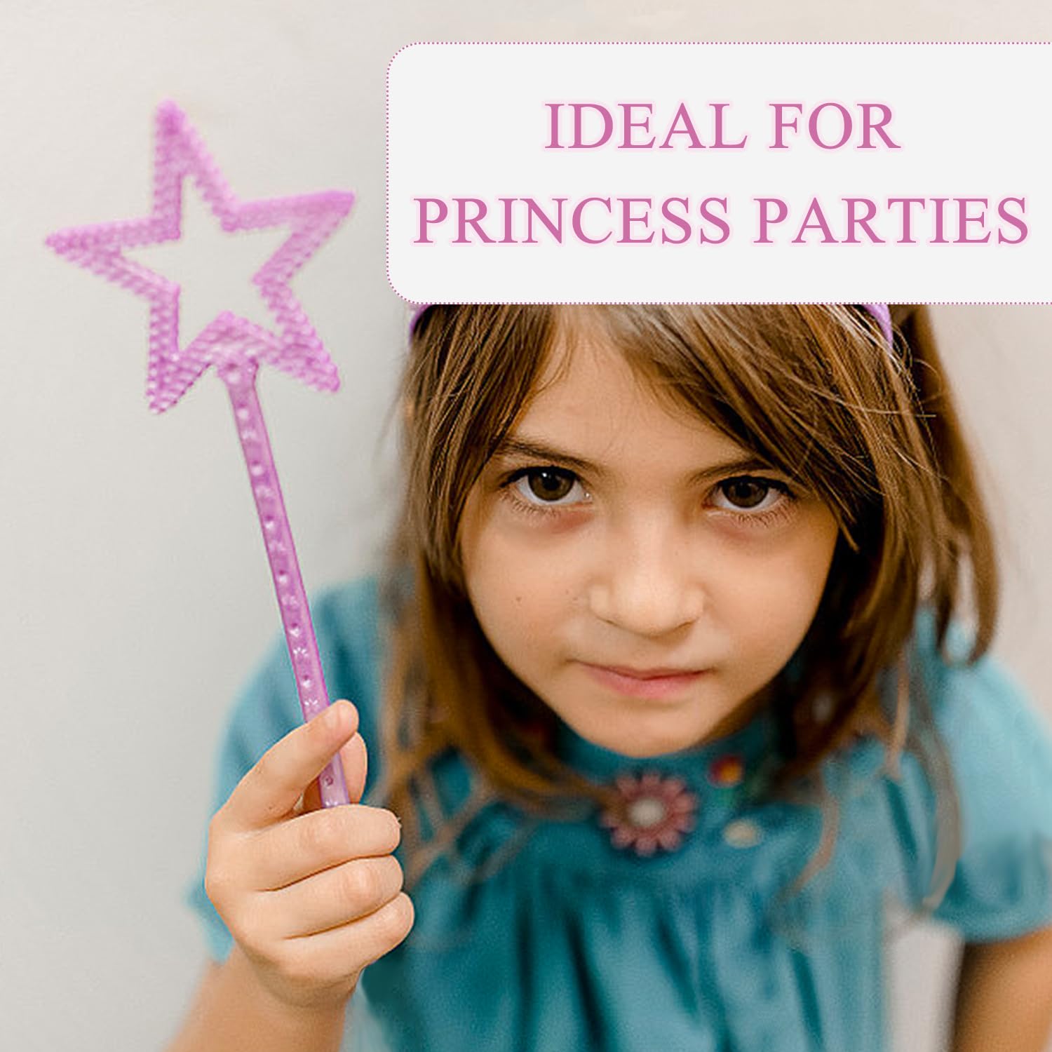 SYEYCW Fairy Princess Wand Set - 4 Pack Sparkle Star Magic Wands For Kids, Party Dress-Up