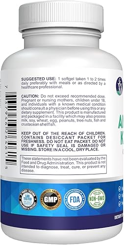 Miniatura 5 de Aceite de krill antártico Omega 3 Astaxantina Colina DHA EPA, absorción superior, extra fuerza, sin sabor a aceite de pescado, probado en metales