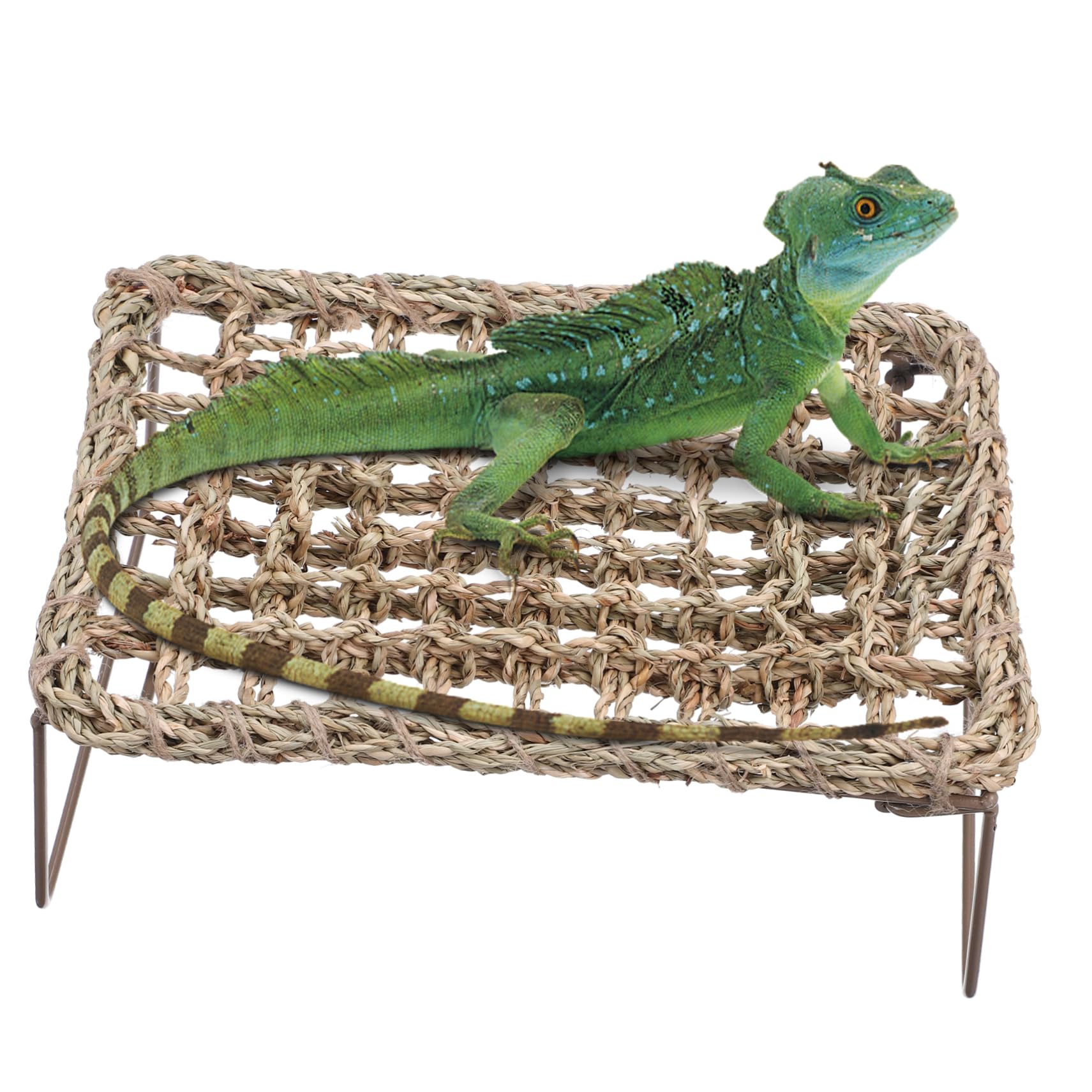 Hamac Tissé pour Dragon Barbu et Lézards 2pcs, Résistant à l'usure, Amovible et Lavable, pour Aire de Repos ou Cachette Terrarium