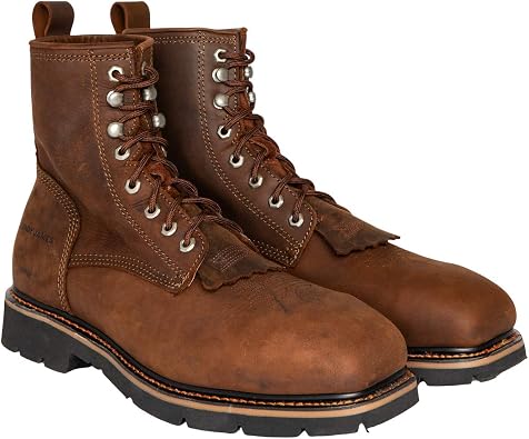 Cody James Mens Mens 8" Mustang Lace-Up Kiltie Work Boot Composite - C8p28