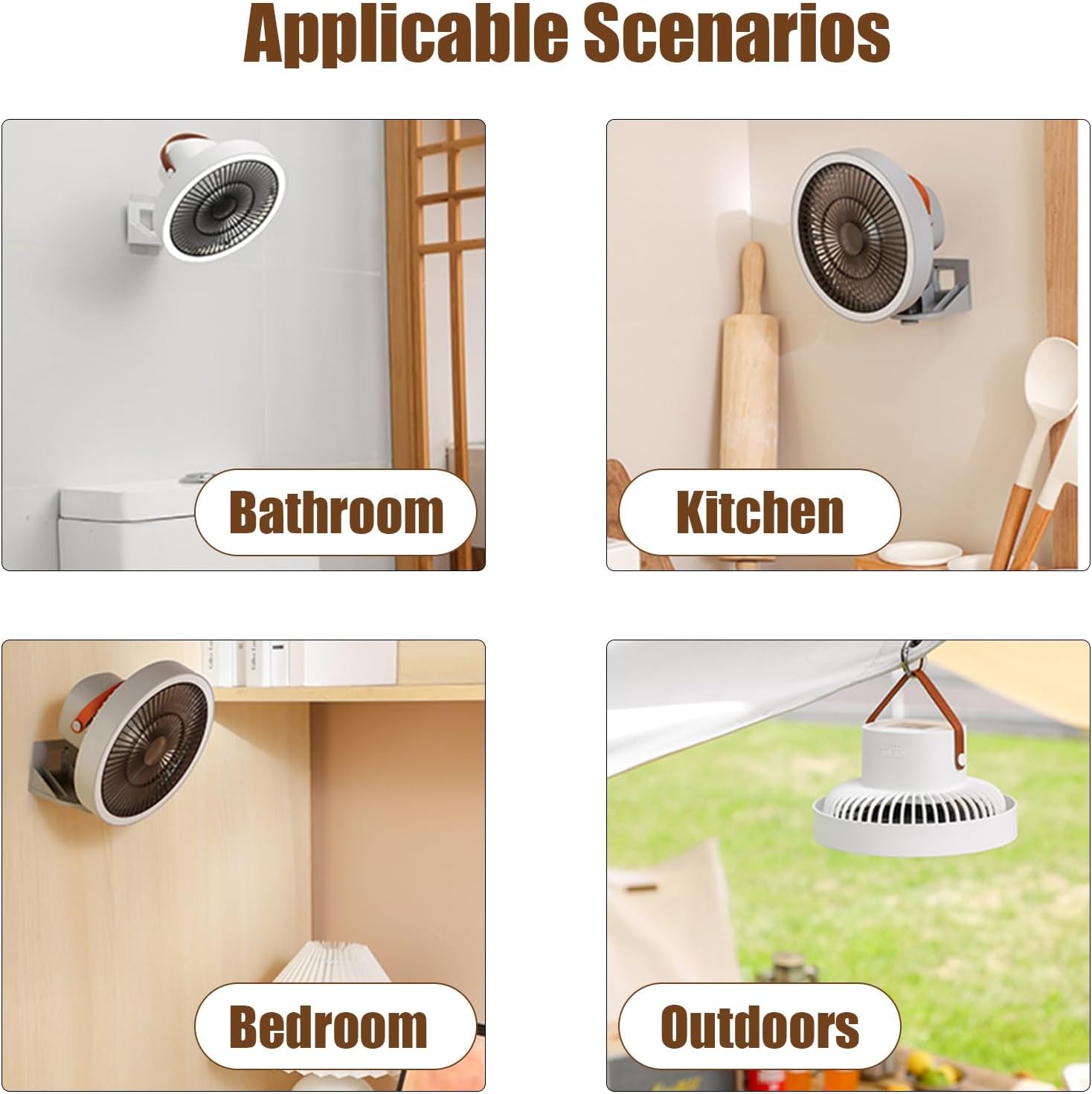 7 Wall Fan - Small Oscillating High Velocity Fan - 3 Speed Settings - Remote Control - LED Light - Durable ABS Grille - Ideal for Summer and Versatile Use
