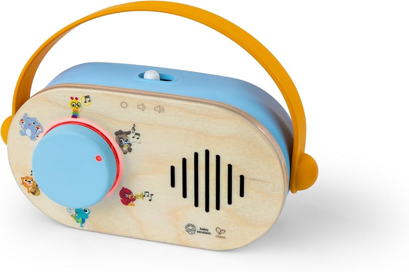 Hape Discovery Radio Toy Radio with Music & Lights, Ages 6 Months+