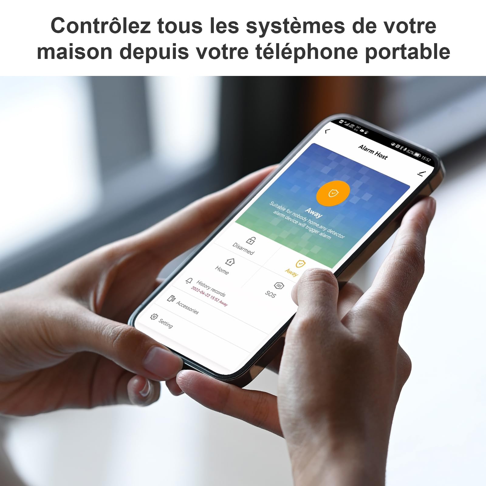 Système d'alarme sans Fil pour la Maison/l'appartement, Compatible WiFi et 4G, avec écran Tactile de 4,3 Pouces. sans Frais mensuels. Compatible avec Alexa.