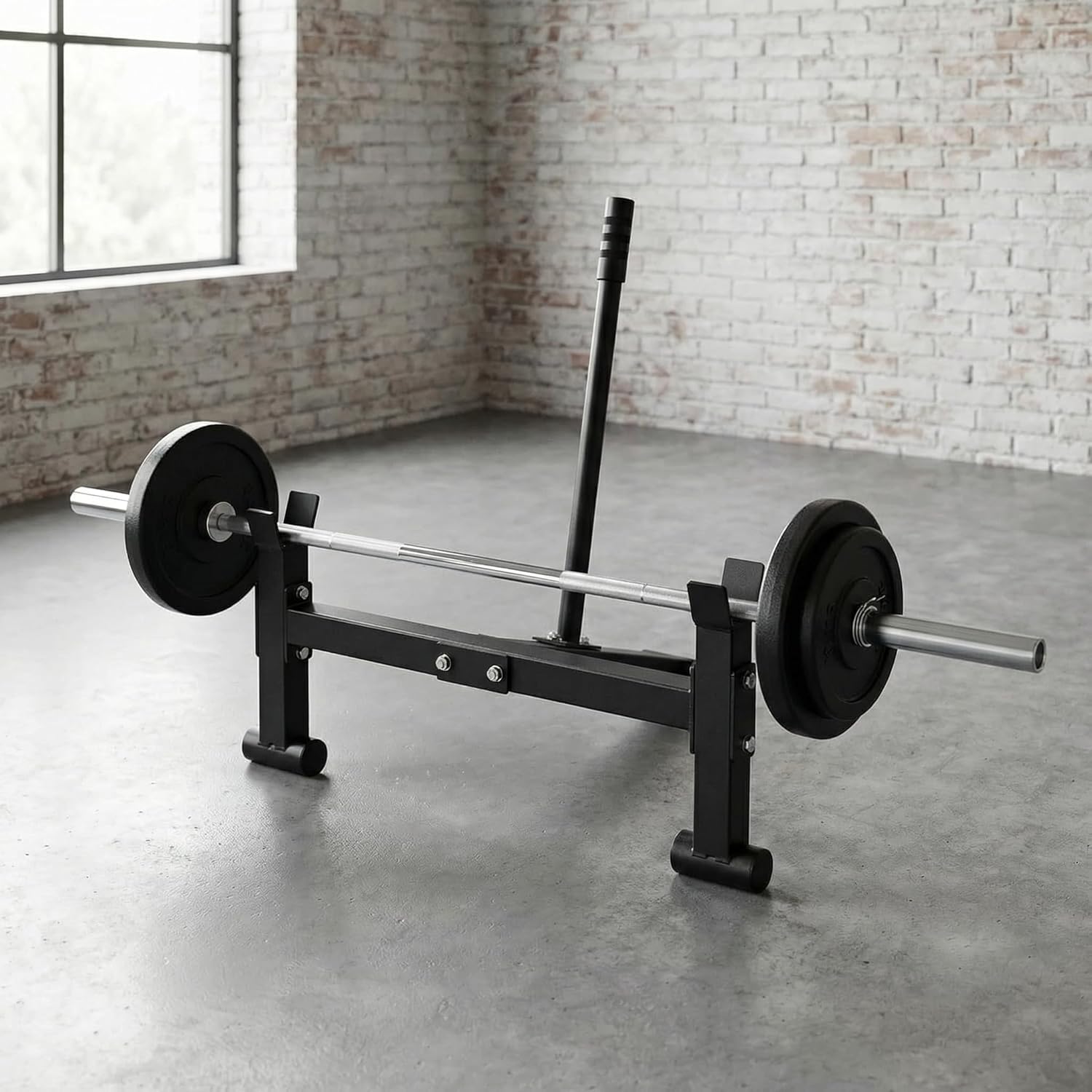 Deadlift Barbell Jack Stand, Heavy Duty Steel Deadlift Jack for Home Gym Deadlift Exercises Weight Training Equipment, 800 LB Capacity