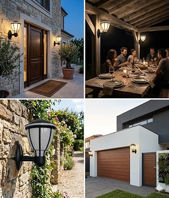 Kupa Serisi Bahçe Duvar Apliği 37 cm - Siyah E27 Duylu Zita Dış Mekan Lambası - IP54 Su Geçirmez, UV Korumalı Modern Tasarım (Ampul Hariç)