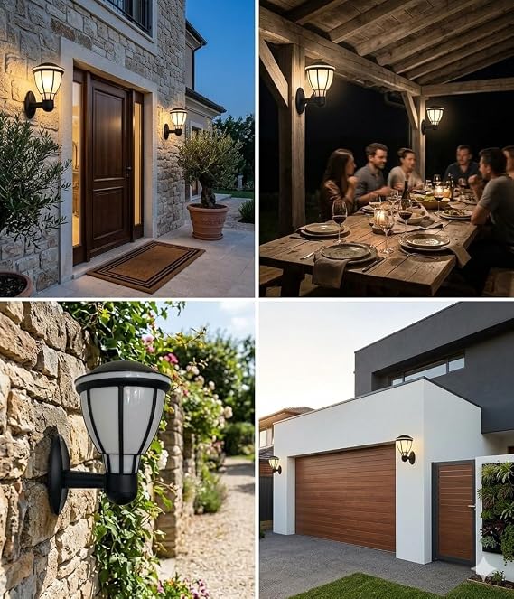 Kupa Serisi Bahçe Duvar Apliği 37 cm - Siyah E27 Duylu Zita Dış Mekan Lambası - IP54 Su Geçirmez, UV Korumalı Modern Tasarım (Ampul Hariç)