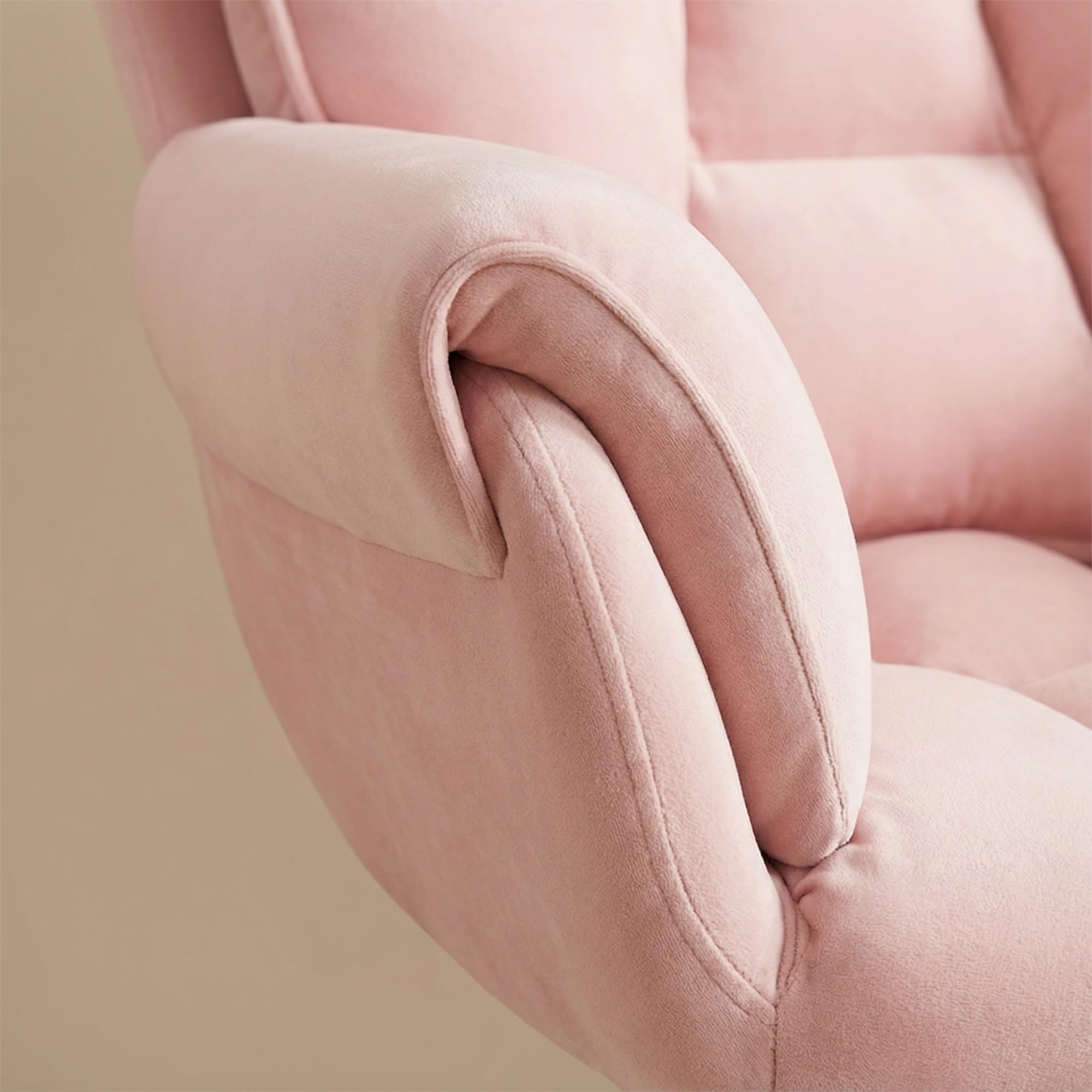 Chaise De Bureau, Coiffeuse À roulettes, Réglable en Hauteur, Capacité Charge Jusqu'à 120 Kg, for Domicile, Chambre Coucher, Cadeau(Pink)